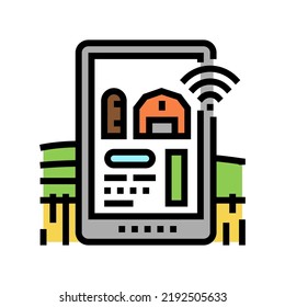 smart farm agriculture color icon vector. smart farm agriculture sign. isolated symbol illustration