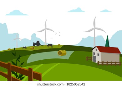 Smart farm and agriculture concept. Vector illustration design.