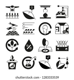 smart farm and smart agriculture icons
