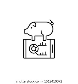 Smart farm, analysis icon. Element of smart farm thin line icon