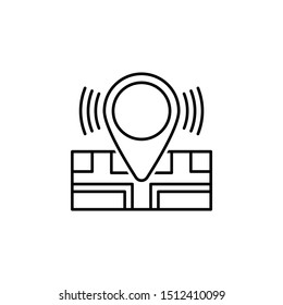 Smart farm, GPS icon. Element of smart farm thin line icon