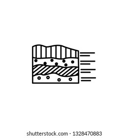 smart farm, ground icon. Element of smart farm icon. Thin line icon for website design and development, app development. Premium icon