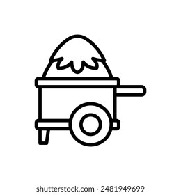 Smart Farm Haystack Outline Icon Vector Illustration