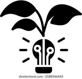Smart Farm Icon Glyph Vector Illustration