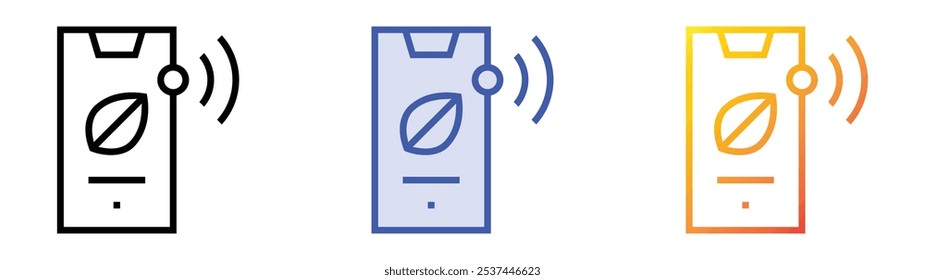 smart farm icon. Linear, Blue Fill and Gradient Style Design Isolated On White Background