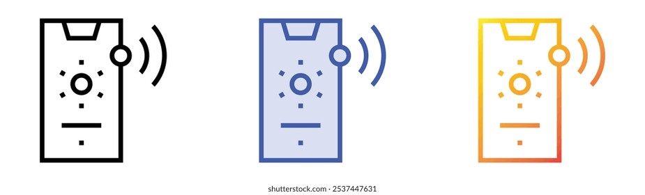 smart farm icon. Linear, Blue Fill and Gradient Style Design Isolated On White Background