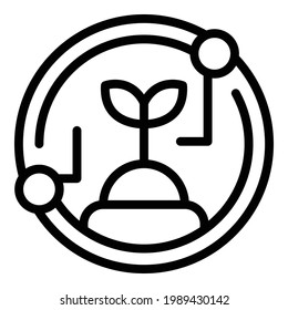 Smart farm icon. Outline Smart farm vector icon for web design isolated on white background