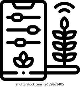 smart farm icon. Thin Linear Style Design Isolated On White Background