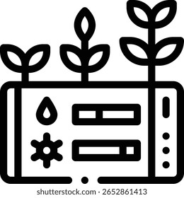 smart farm icon. Thin Linear Style Design Isolated On White Background