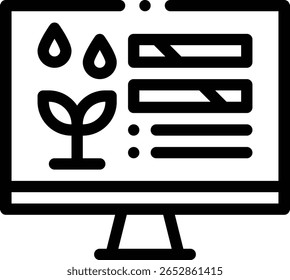 smart farm icon. Thin Linear Style Design Isolated On White Background