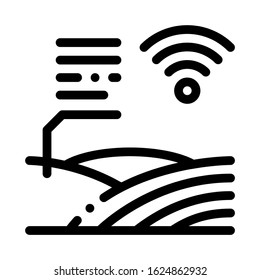 Smart Farm Icon Vector. Outline Smart Farm Sign. Isolated Contour Symbol Illustration