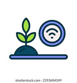 icono de granja inteligente para tu sitio web, móvil, presentación y diseño de logotipo.