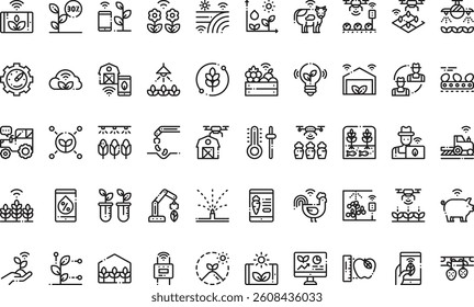 Smart farm icons High-Quality Vector Icons Collection with Editable Stroke. Ideal for Professional and Creative Projects
