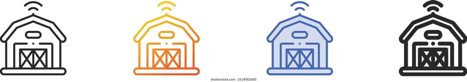 smart farm icon.Thin Linear, Gradient, Blue Stroke and bold Style Design Isolated On White Background