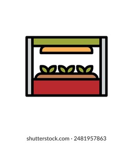 Smart Farm Indoor Plants Icon Vector Illustration