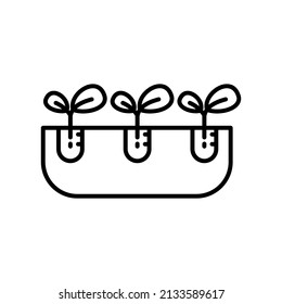 smart farm line icon set