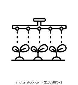 smart farm line icon set