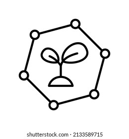 conjunto de iconos de la línea de la granja de servidores inteligente