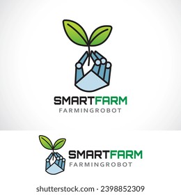 smart farm logo design template