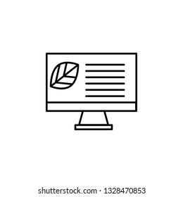 smart farm, monitor icon. Element of smart farm icon. Thin line icon for website design and development, app development. Premium icon