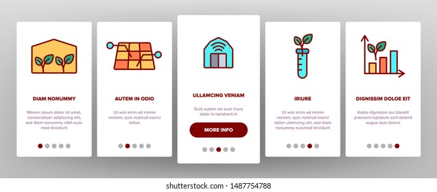 Smart Farm Onboarding Mobile App Page Screen Vector Illustration