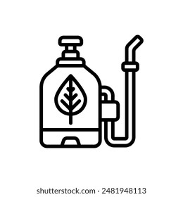 Smart Farm Pesticide Outline Icon Vector Illustration