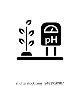 Smart Farm Ph Filled Icon Vector Illustration