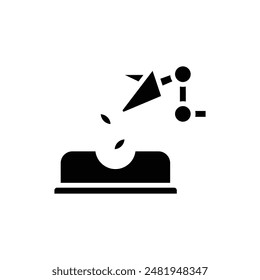 Ilustración vectorial de iconos rellenos de Smart Farm Seeding