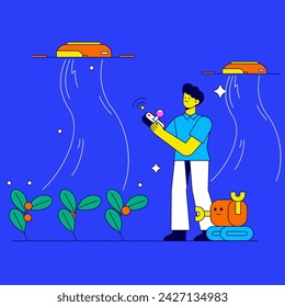 Smart farming Daily Tech illustration