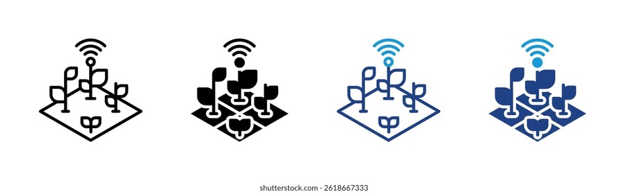 Elemento de icono de agricultura inteligente para el diseño