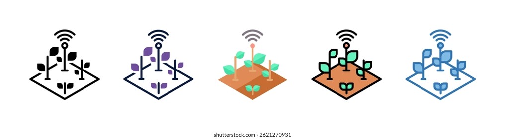 Smart Farming Icon Element For Design
