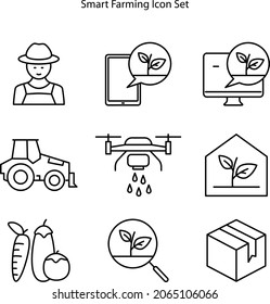 smart farming icon set isolated on white background. smart farming icon trendy and modern smart farming symbol for logo, web, app, UI. smart farming icon simple sign.