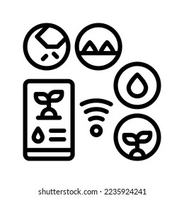 Smart Farming icon vector illustration logo template isolated on white background