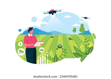 Smart Farming - Smart Farming Illustration