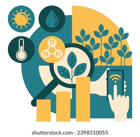 Smart Farming technologies and innovations - management concept focused on providing the agricultural industry to leverage advanced technology. For tracking, monitoring, automating and analyzing