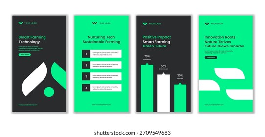 Smart Farming Technology Visual Concept Styled For Social Media Stories