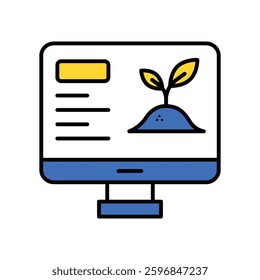 Smart Farming vector filled outline icon. EPS 10 file
