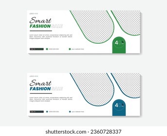  Smart fashion sale social media facebook cover design template