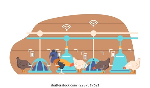 Smart Feed Iot System For Chickens On Farm Provides Efficient And Automated Feeding To Ensure Optimal Growth