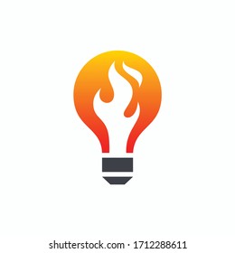smart fire illustration logo template