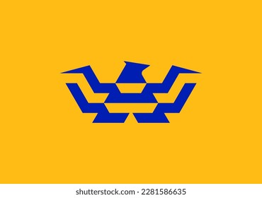 símbolo de logotipo de firewall inteligente basado en la plantilla de logotipo de águila