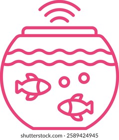 Smart Fish Tank vector icon. Can be used for printing, mobile and web applications.