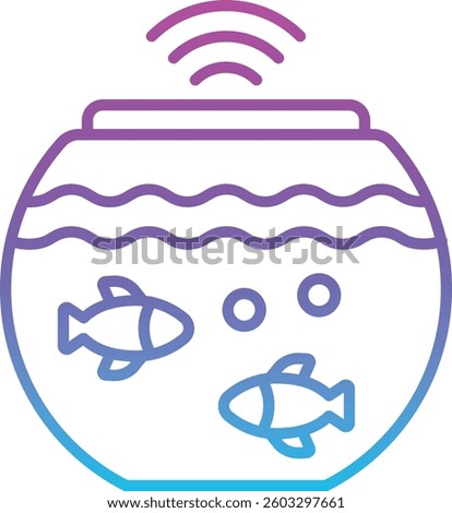 Smart Fish Tank vector icon. Can be used for printing, mobile and web applications.