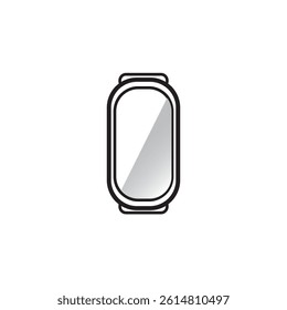 Smart Fitness Band Icon Isolated on White Background