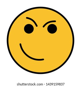 smart flat style emoticon vector