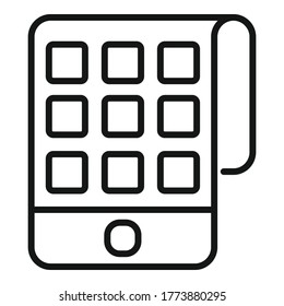Smart flexible screen icon. Outline smart flexible screen vector icon for web design isolated on white background