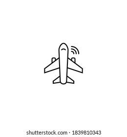 Smart flight icon. Internet of things icon. Simple, outline, black, flat, lineal.