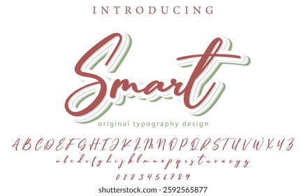 Smart Font Stylish brush painted an uppercase vector letters, alphabet, typeface