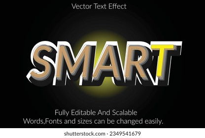 Smart font text effect template