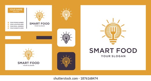 Smart food logo. business card template